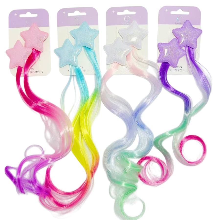 Kids Wigs Star Shape Sleepie Clip Assorted