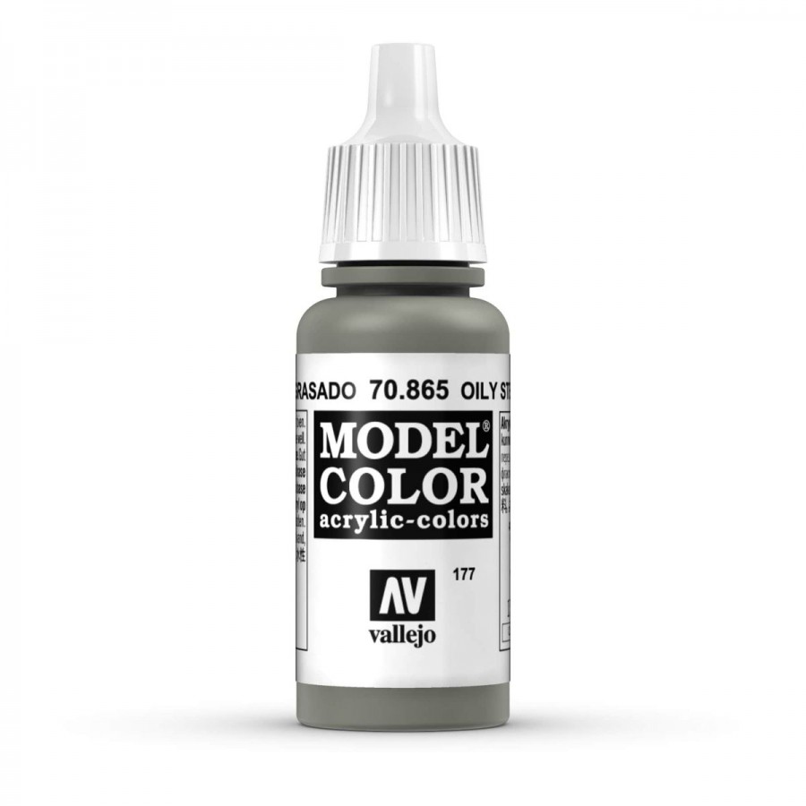Vallejo Acrylic Paint Model Colour Metallic Oily Steel 17-18ml
