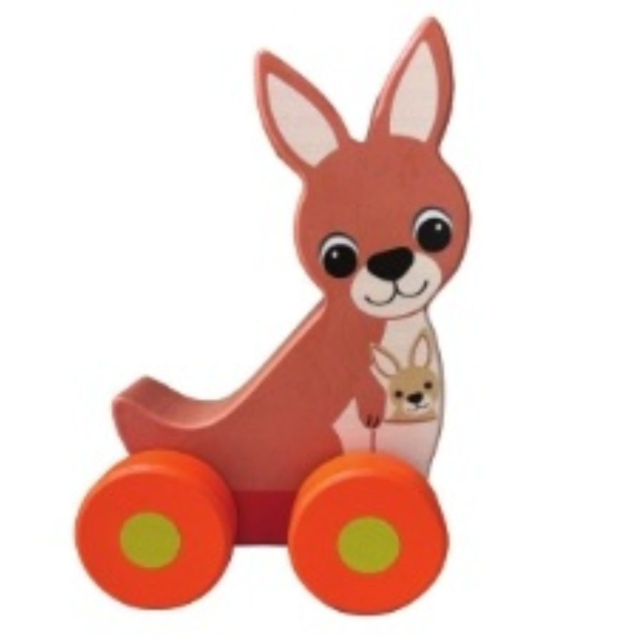 Wooden Push Along Kangaroo