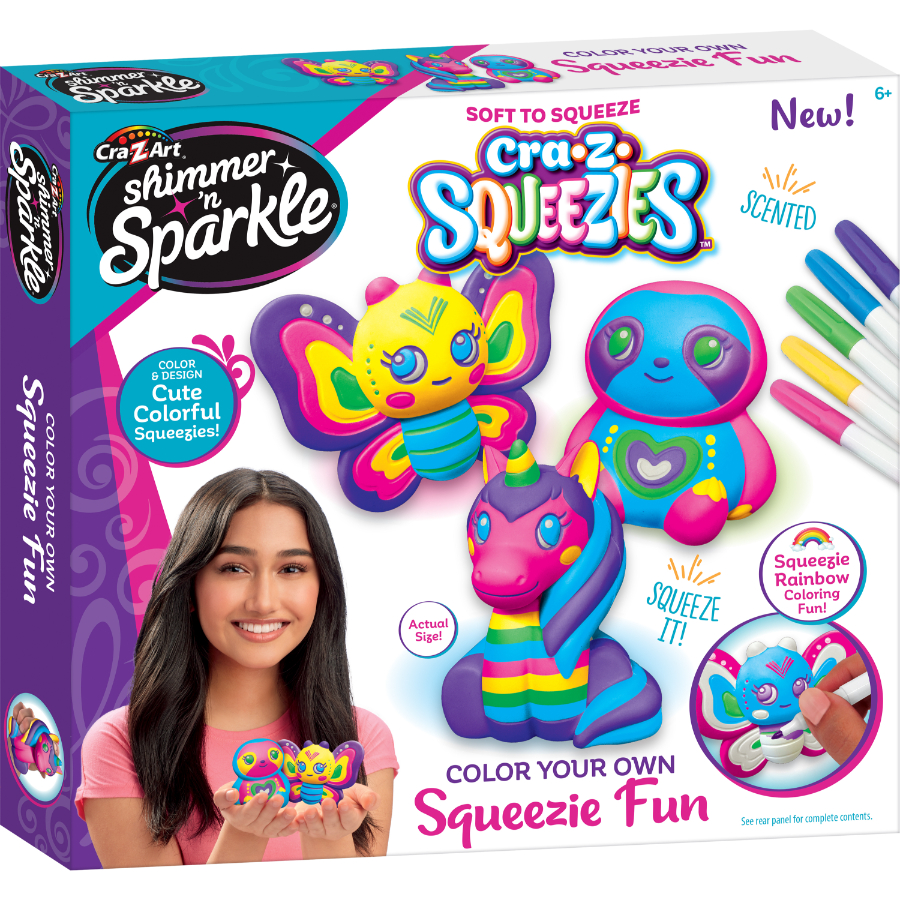 CraZArt Shimmer & Sparkle Squeezies Color Your Own Fun Kit