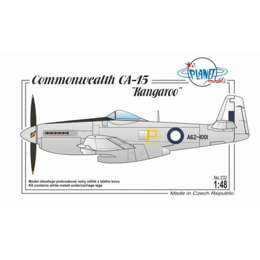 Planet Models Model Kit 1:48 CAC CA-15 Kangaroo Australian Decals