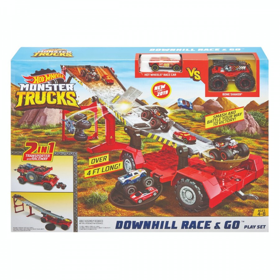Hot Wheels Monster Trucks Mobile Downhill Playset