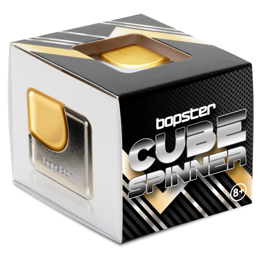 Bopster Fidget Cube Spinner Metalic Assorted