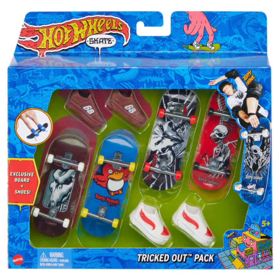 Hot Wheels Skate Finger Skateboard 4 Pack Assorted