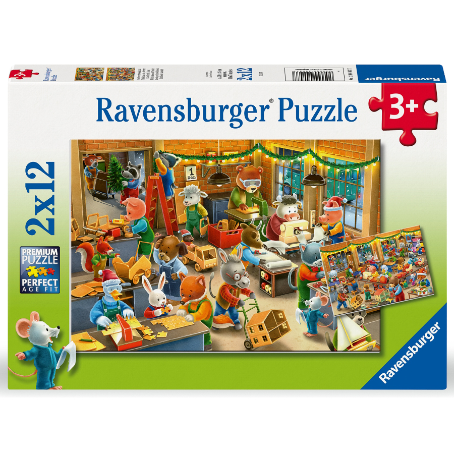 Ravensburger Puzzle 2x24 Piece Christmas Toy Factory