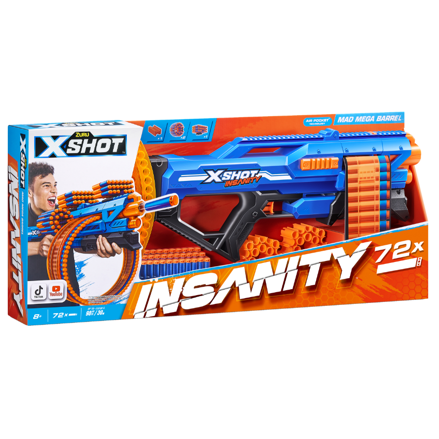 XSHOT Insanity Mad Mega Barrel Dart Blaster
