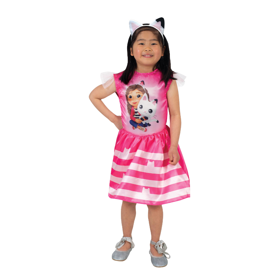 Gabbys Dollhouse Classic Kids Dress Up Costume Size 3-5