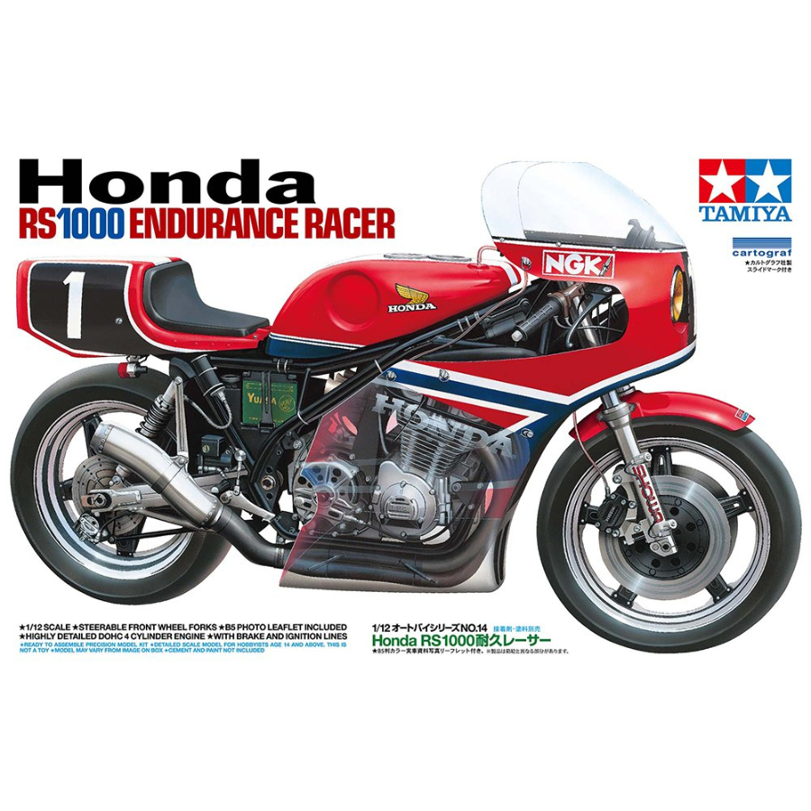 Tamiya Model Kit 1:12 Honda RS1000 Endurance Racer