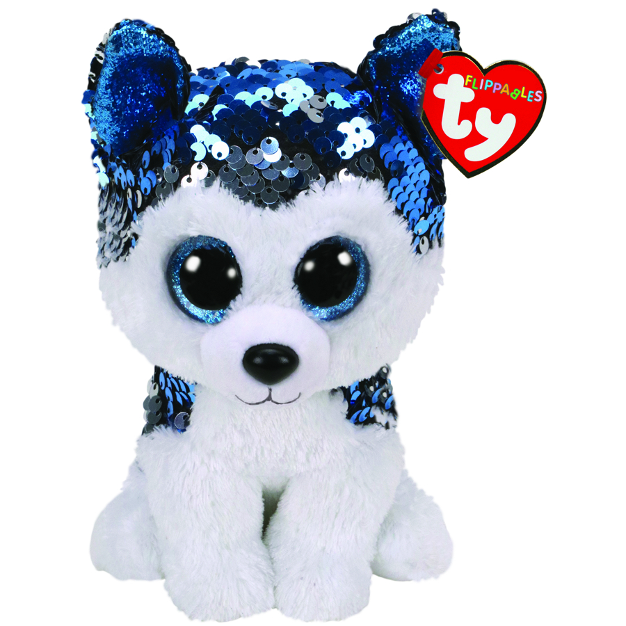 Beanie Boos Flippables Regular Plush Slush Blue Husky