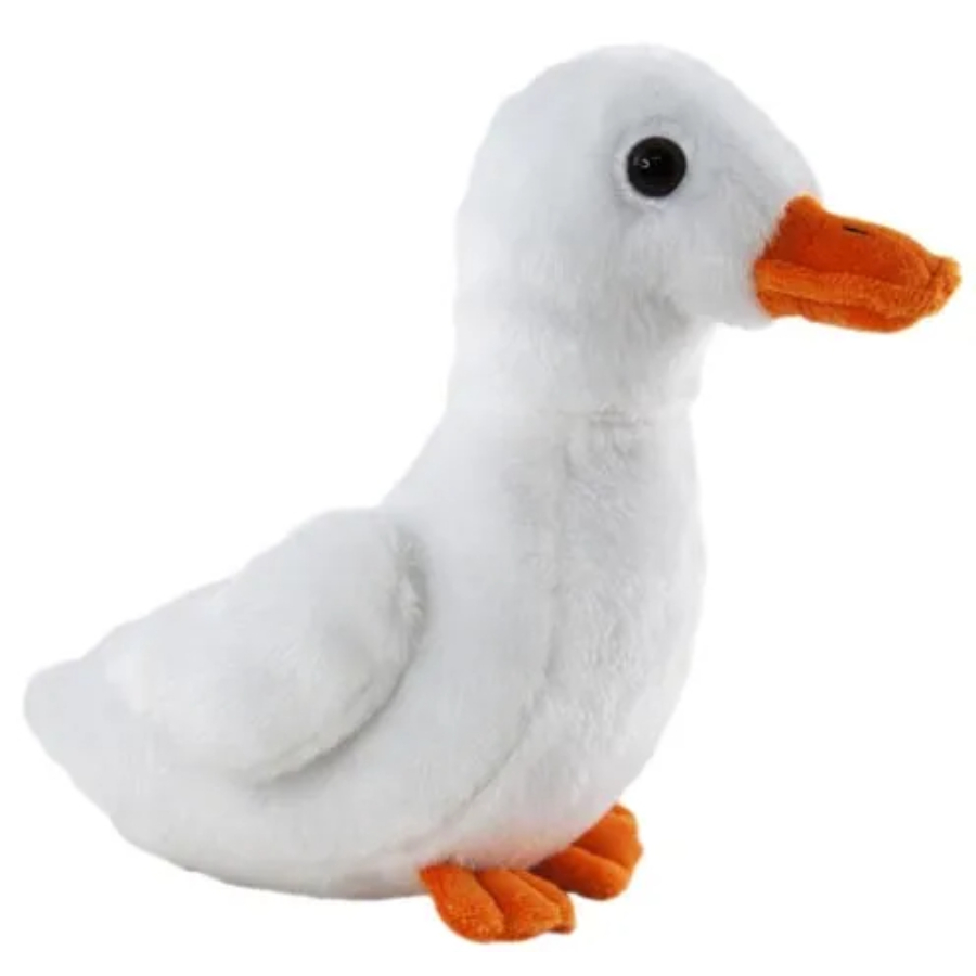 Duck White Sitting 20cm
