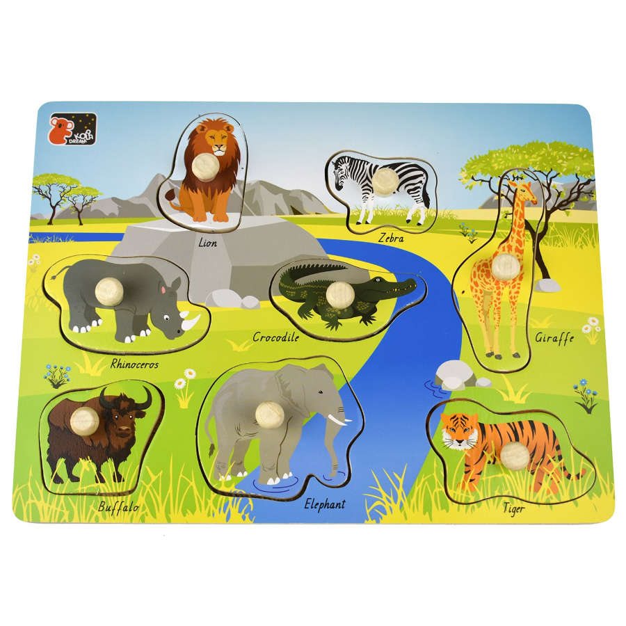Peg Puzzle Wild Animals