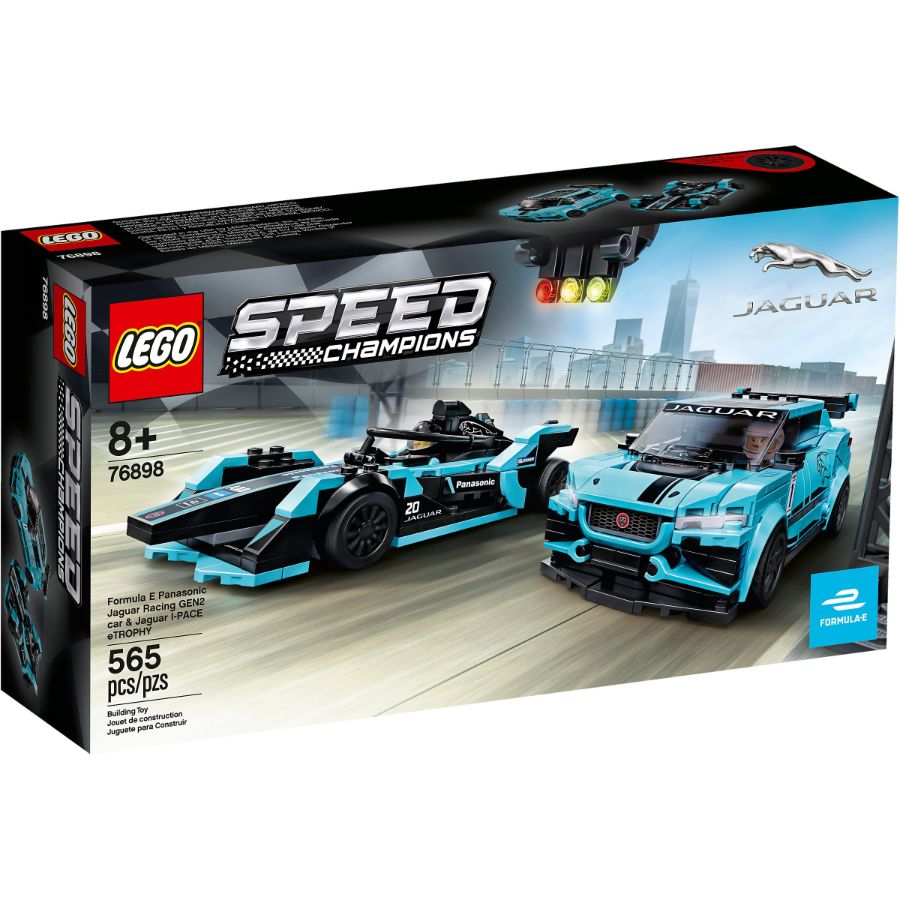 LEGO Speed Champions Formula E Panasonic Jaguar GEN2 Car & Jaguar I-PACE eTROPHY