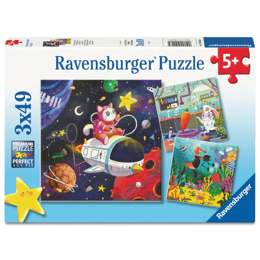 Ravensburger Puzzle 3x49 Piece Kids Science Professional