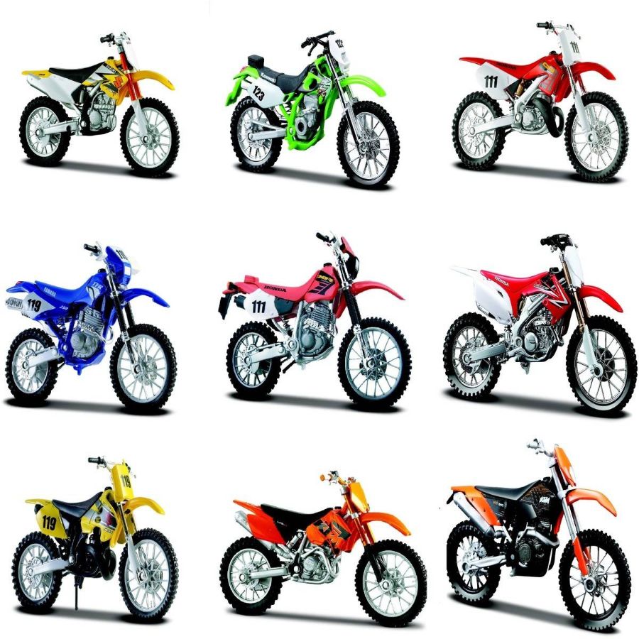 Maisto Diecast 1:18 2 Wheelers Dirt Bike Assorted