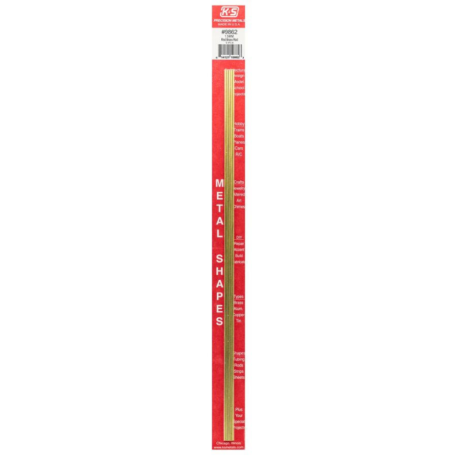 K&S Brass Rod 1.5x300mm M0054 5 Pack