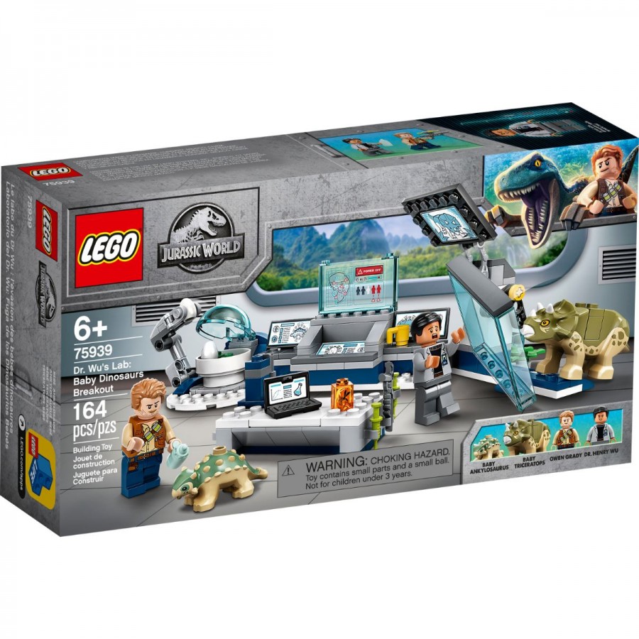 LEGO Jurassic World Dr Wus Lab Baby Dinosaurs Breakout