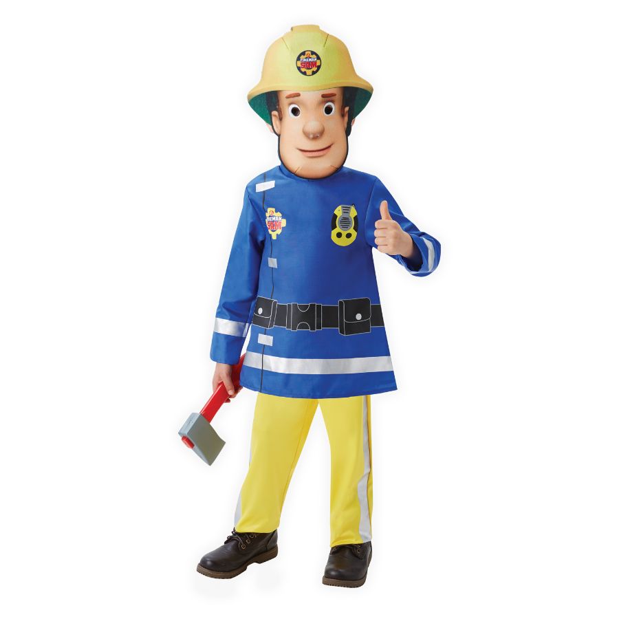 Fireman Sam Deluxe Kids Dress Up Costume Size Toddler