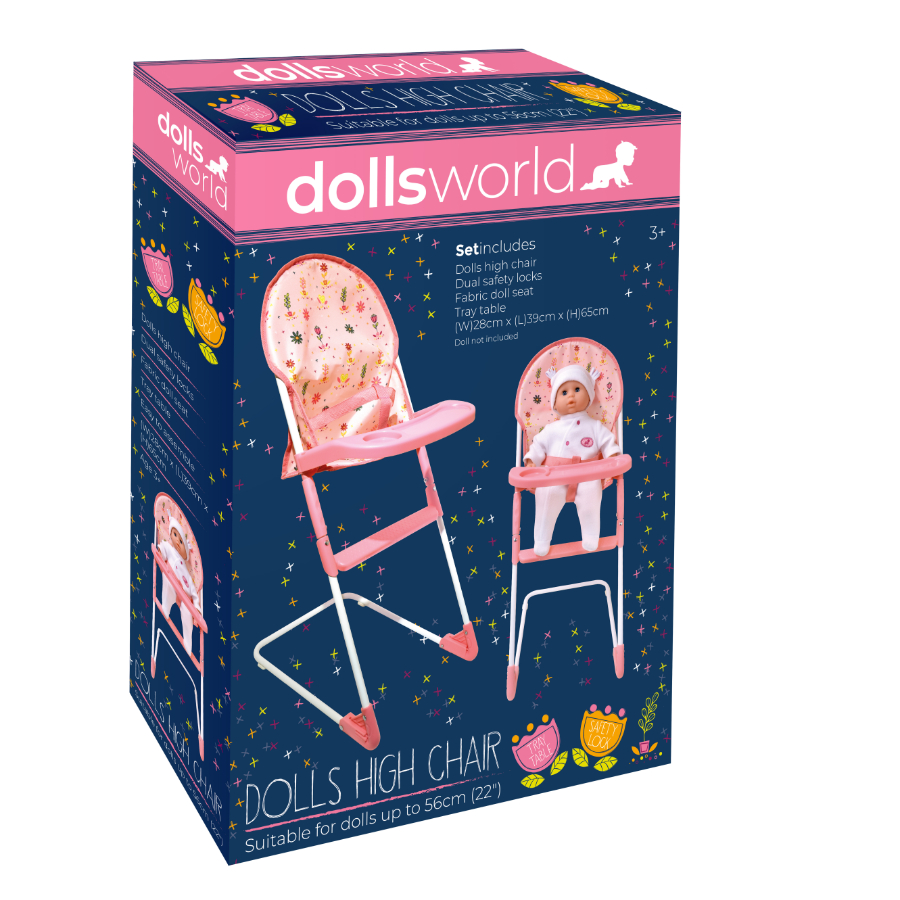 Dolls World Baby Doll High Chair