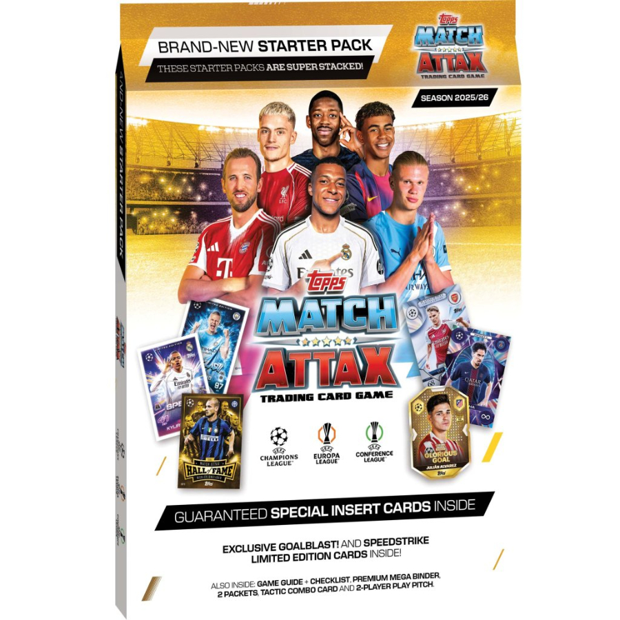 Topps Match Attax UEFA European Leagues 2025-2026 Trading Cards Starter Pack