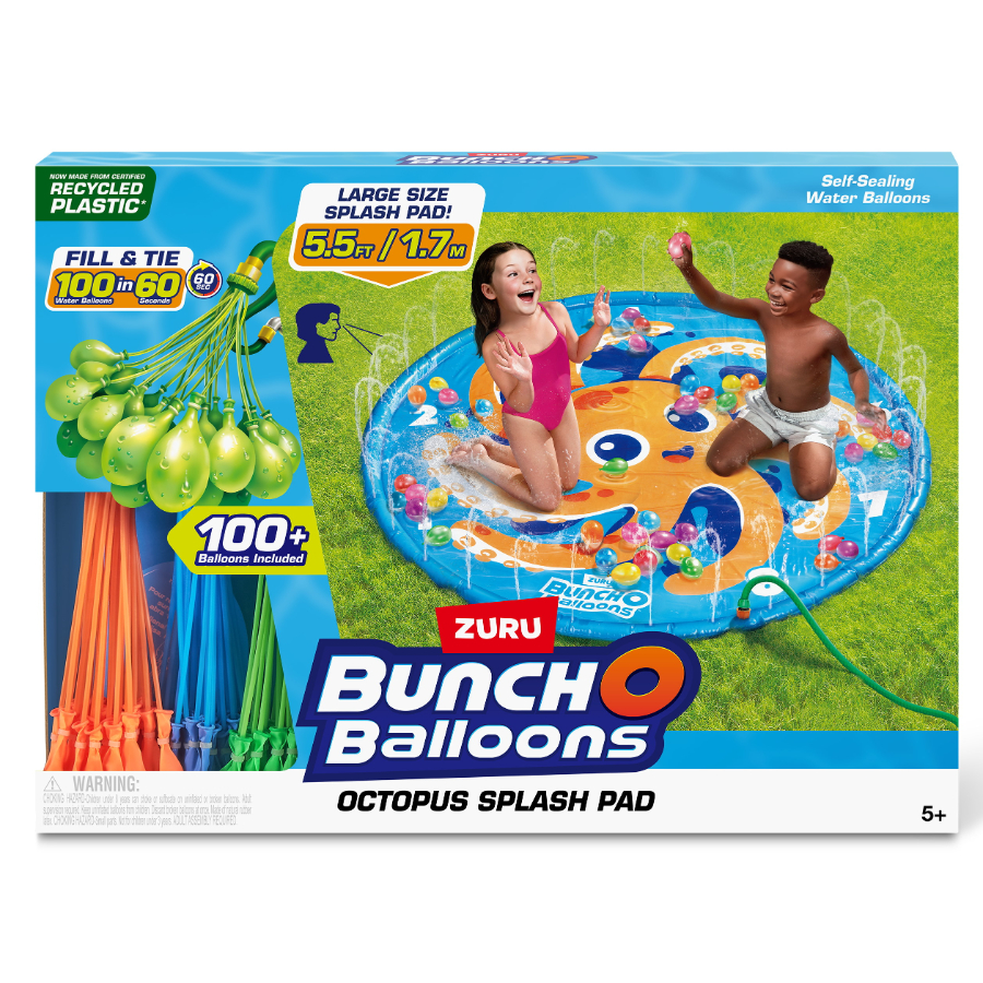 Bunch O Balloons Octopus Splash Pad With 100 Water Balloons