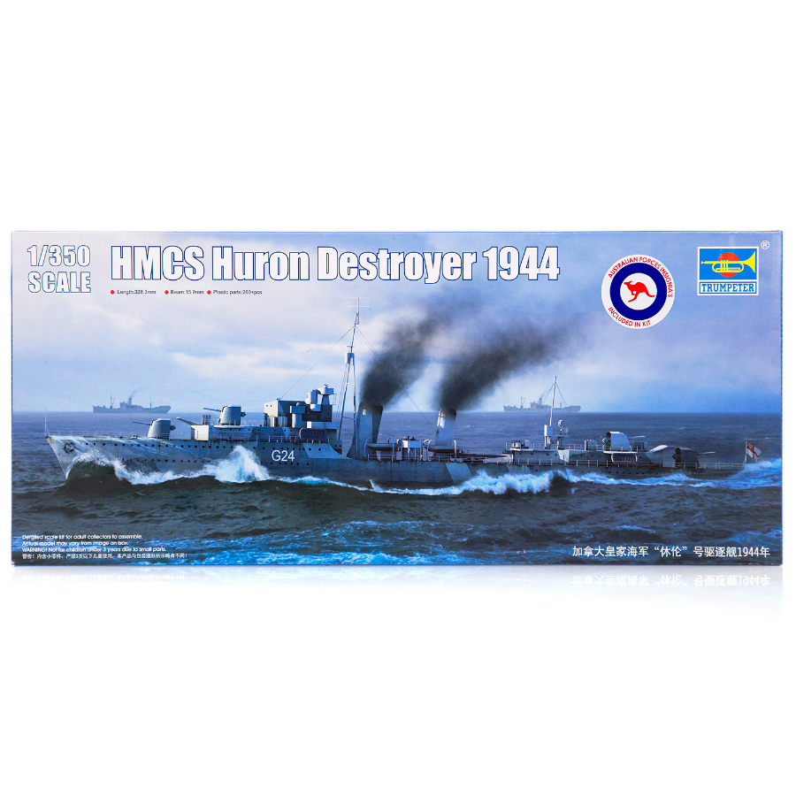 Trumpeter Model Kit 1:350 HMCS Huron Destroyer 1944 Australian Decals