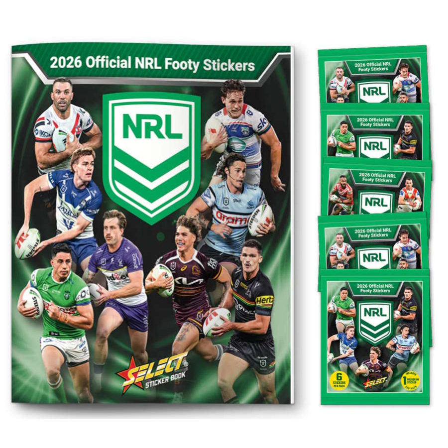NRL 2026 League Heroes Stickers Collector Book & 5 Packs