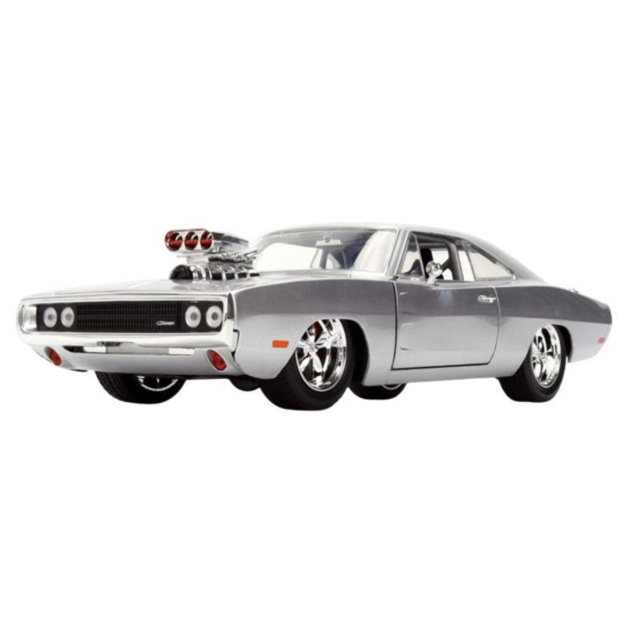 Jada Diecast 1:24 Fast & Furious Doms 1970 Dodge Charger 25th Anniversary Candy Silver