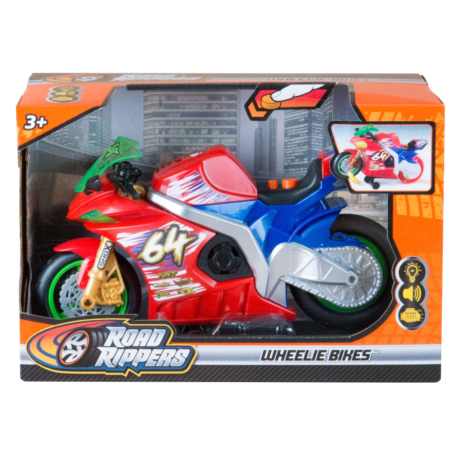 Road Rippers Wheelie Bike With Lights & Sounds Assorted