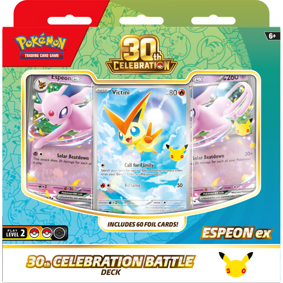 Pokemon TCG 30th Celebration Espeon Ex Umbreon Ex Battle Deck Assorted