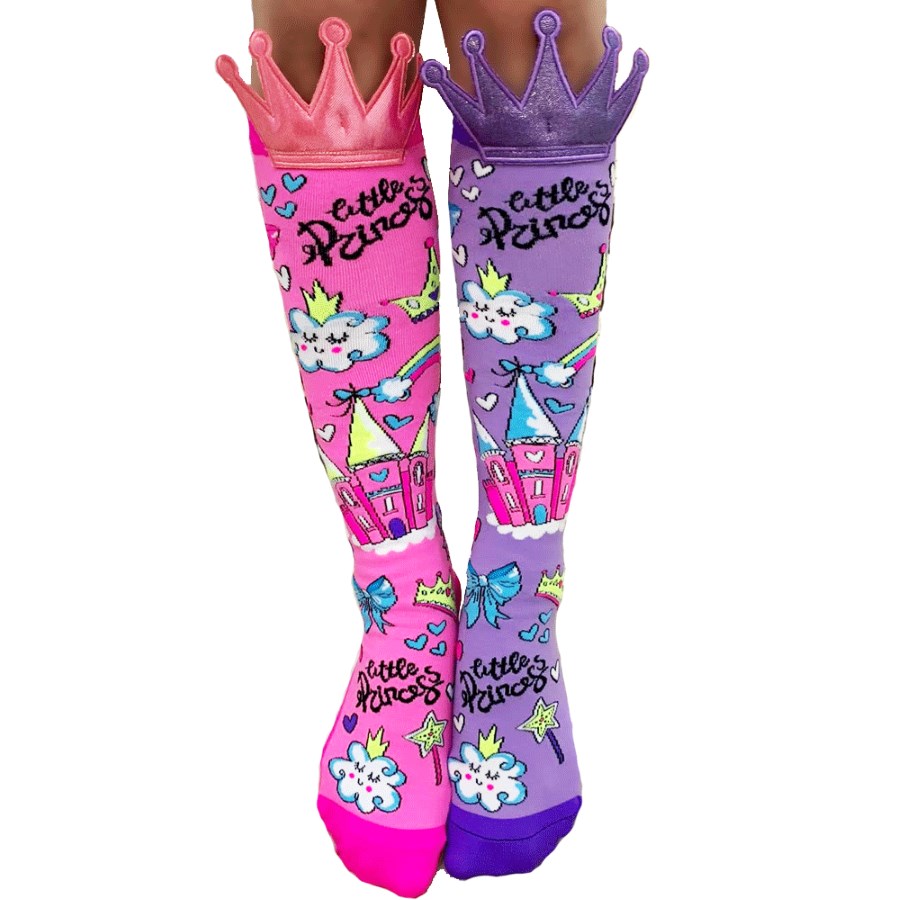 Madmia Socks Princess With Crown Pink & Purple