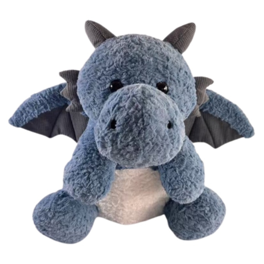 Plush Odin Dragon 42cm Blue & Grey