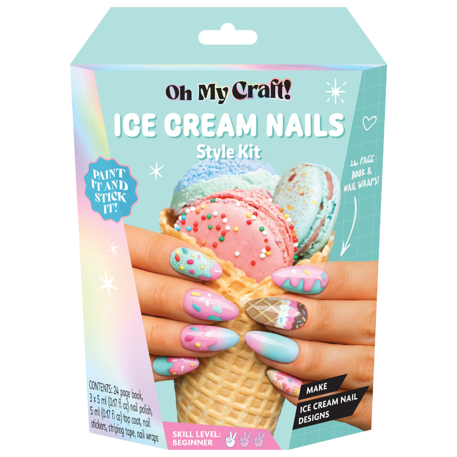 Oh My Craft Glam Nail Art Ice Cream Designs Kit