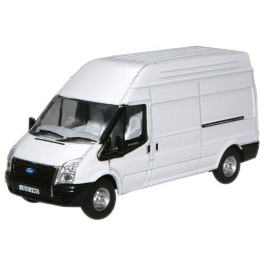 Oxford Diecast 1:76 White Transit LWB High