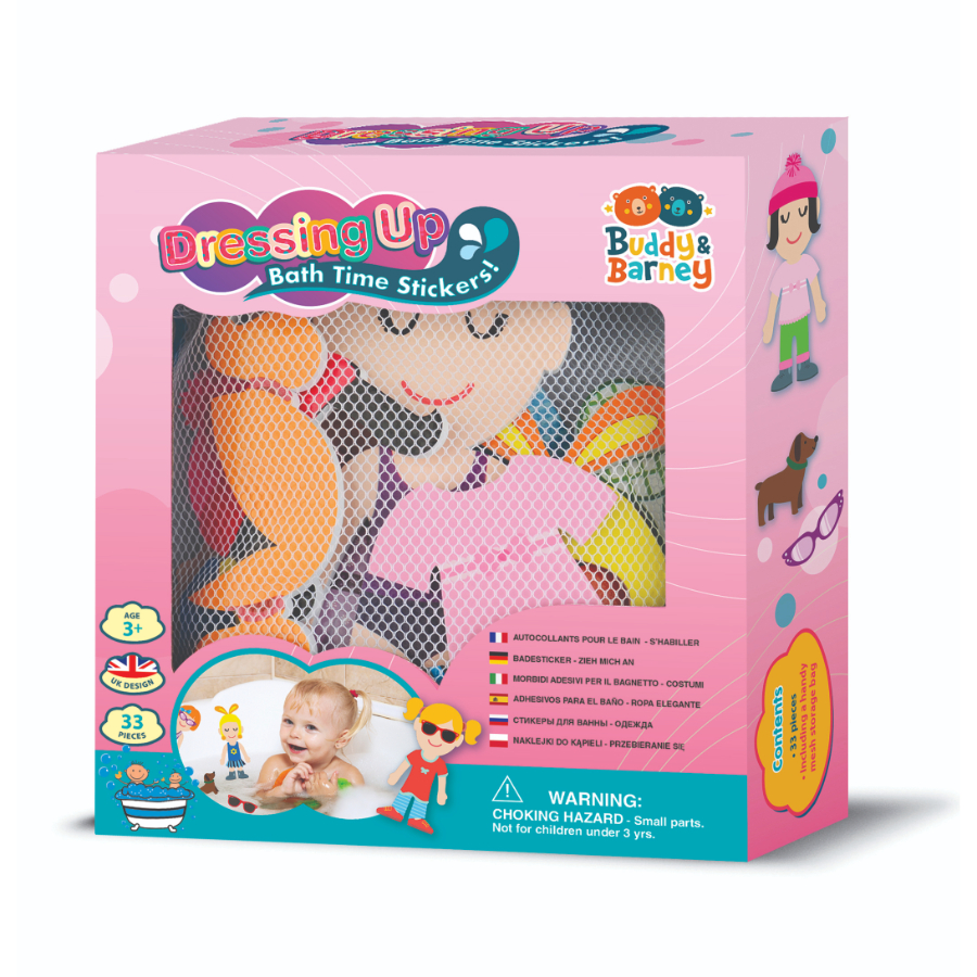 Bath Time Stickers With Bag  Dressing Up