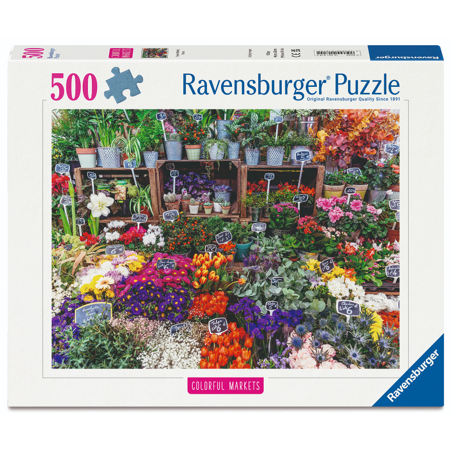 Ravensburger Puzzle 500 Piece Flower Market France