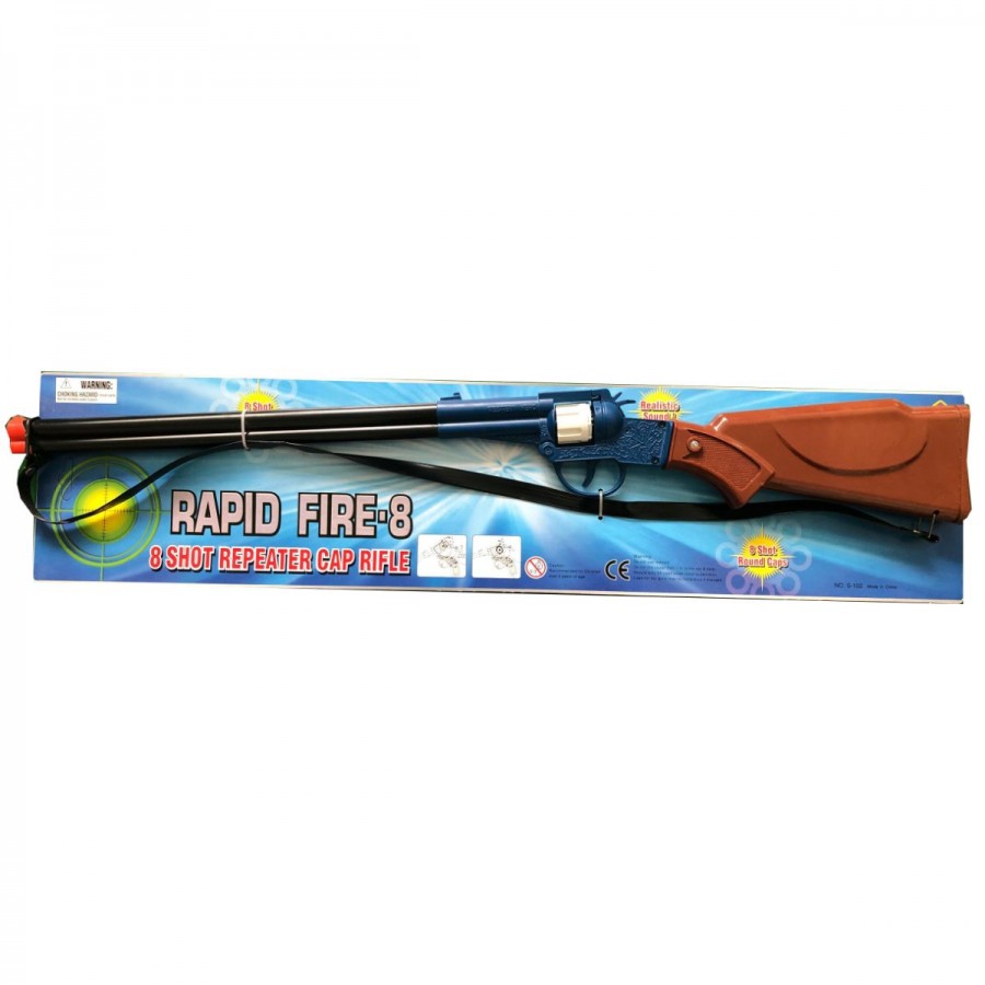 Cap Gun Rifle 8 Shot Diecast