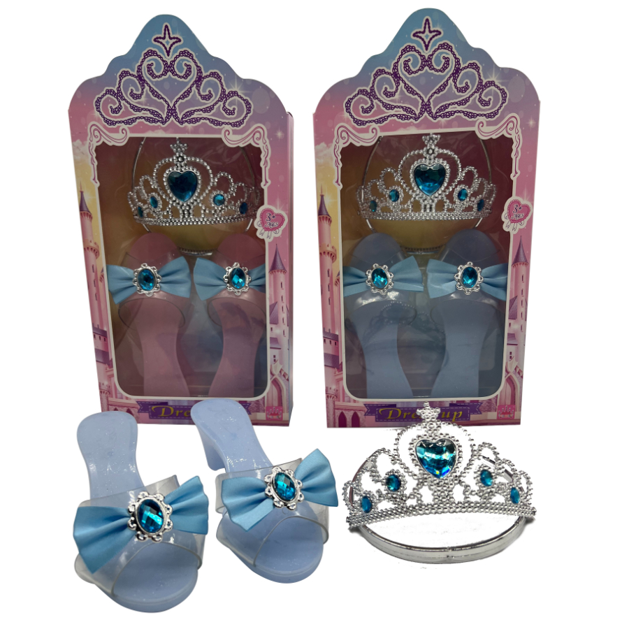 Princess Dress Up Crown & Shoes Set Assorted
