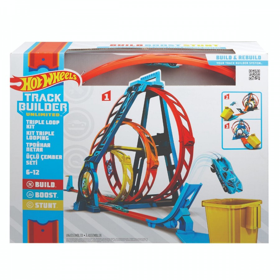 Hot Wheels Track Builder Triple Loop Playset