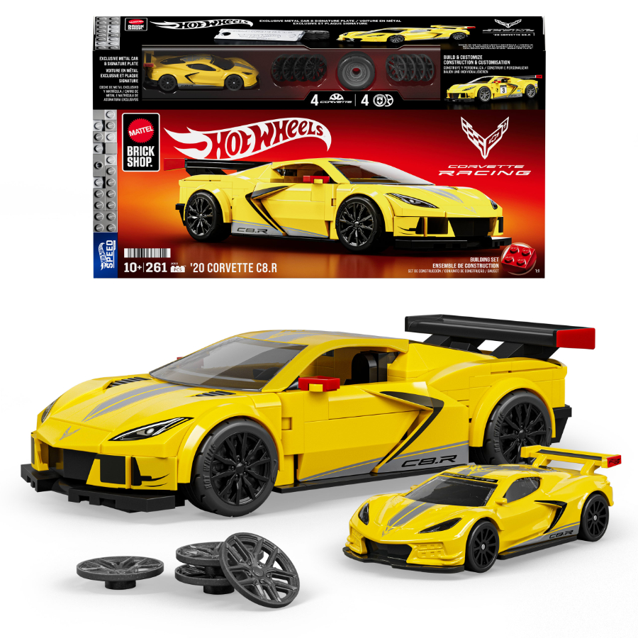 Mattel Brick Shop Hot Wheels Speed Series Corvette C8R