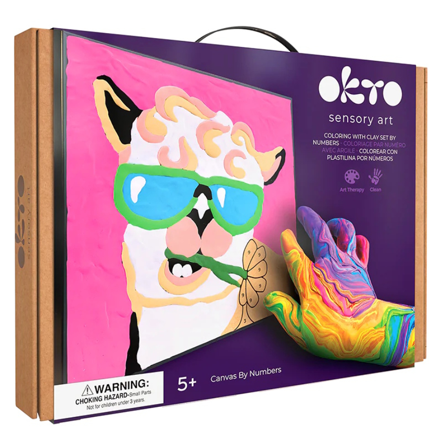 Okto Kids Sensory Clay Art By Number Llama