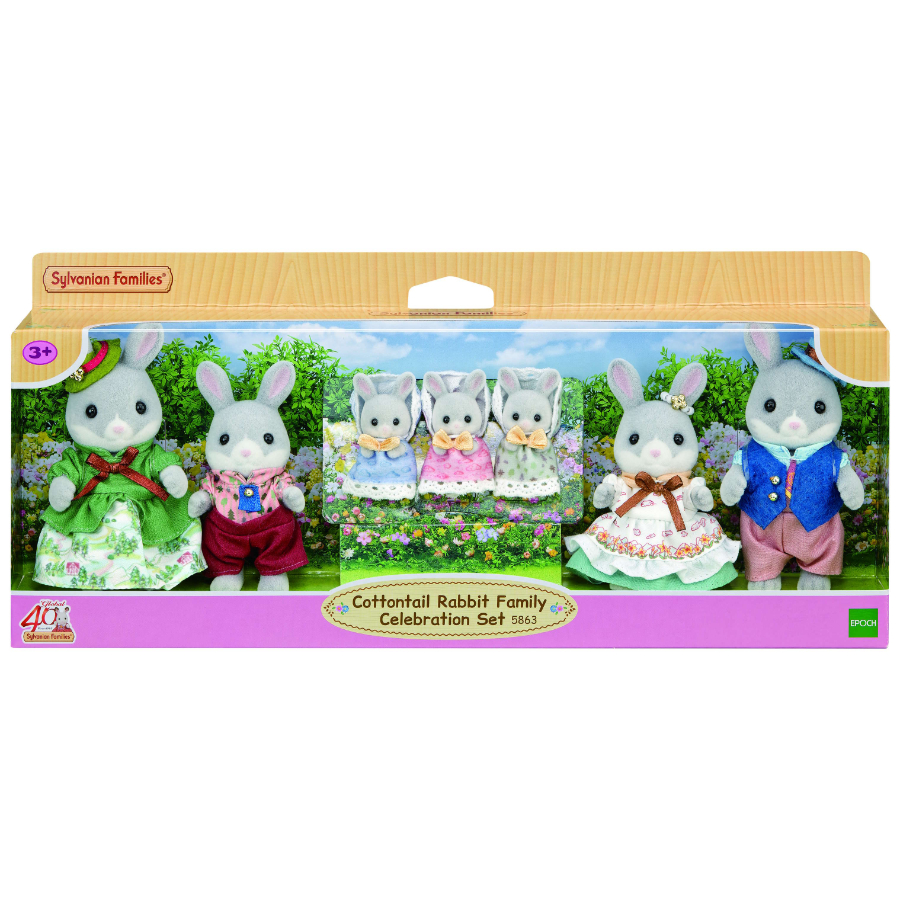 Sylvanian Families Cottontail Rabbit Family Celebration Set