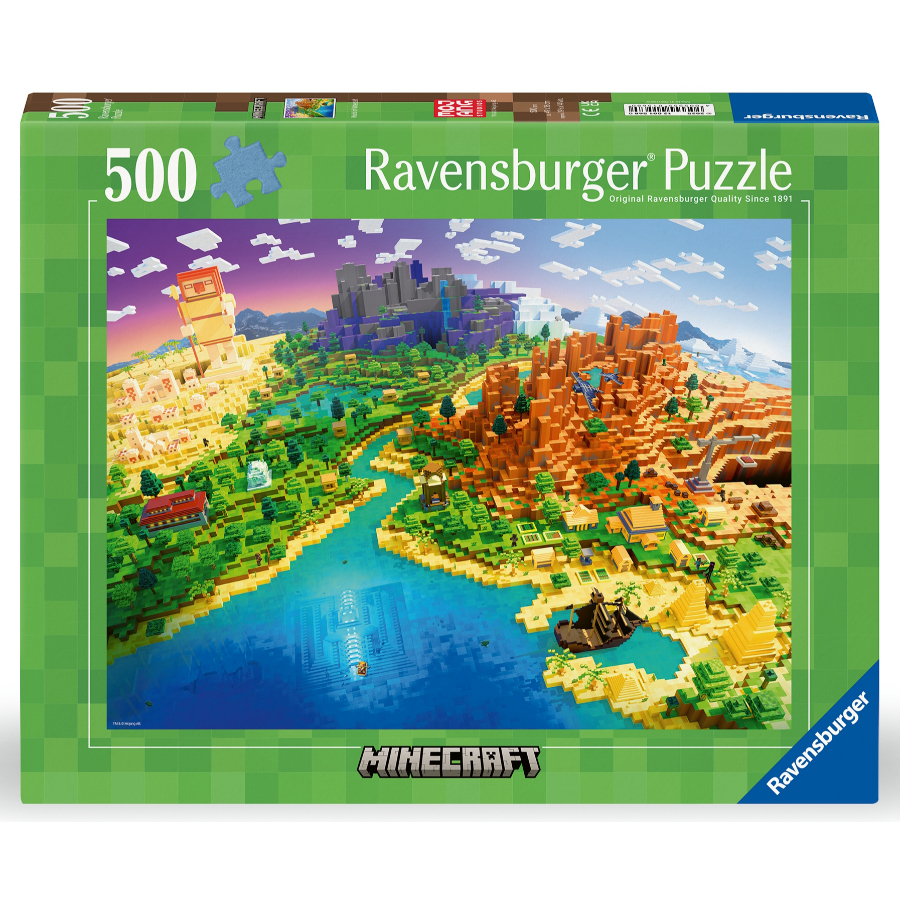 Ravensburger Puzzle 500 Piece World Of Minecraft