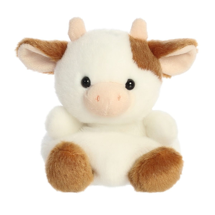 Palm Pals Plush 13cm Brown Cow