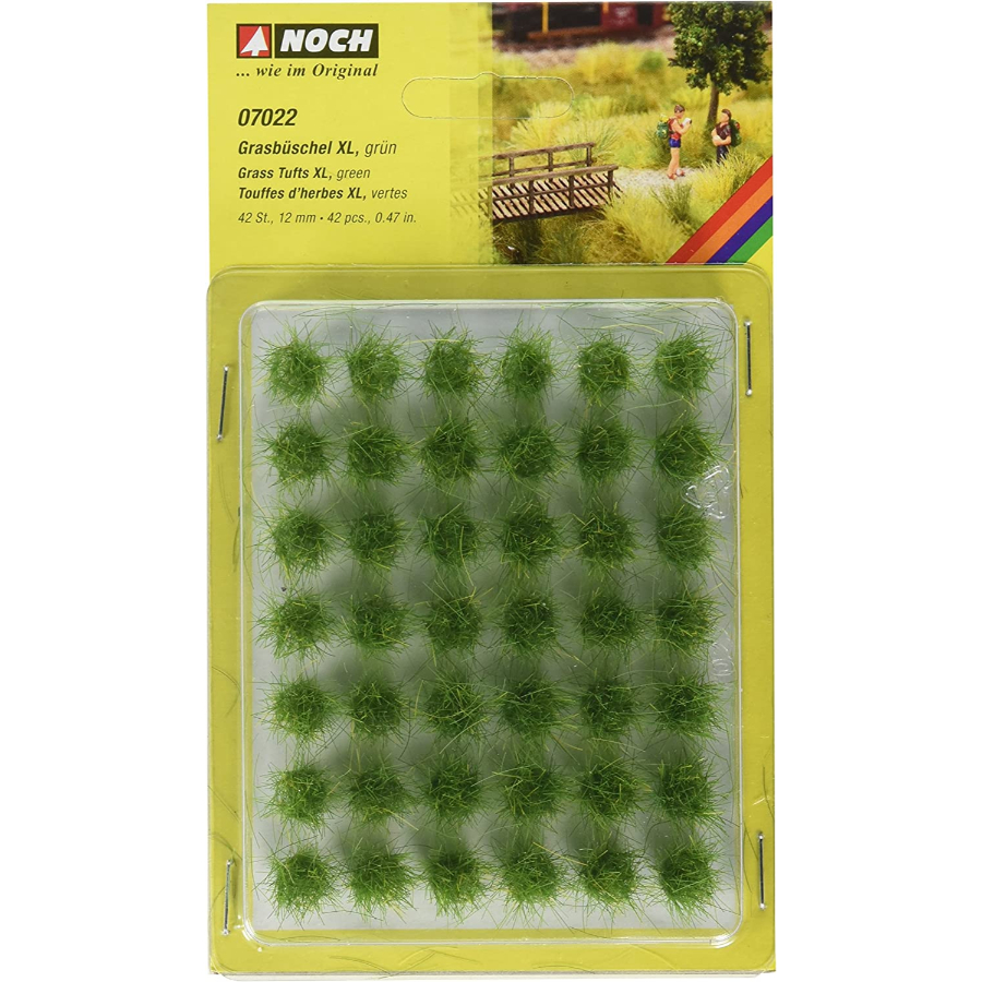 Noch Rail Scenery Grass Tufts Mini Set XL Green