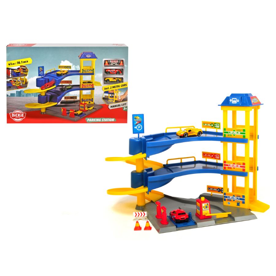 Dickie Toys Parking Station With 2 Bonus Cars