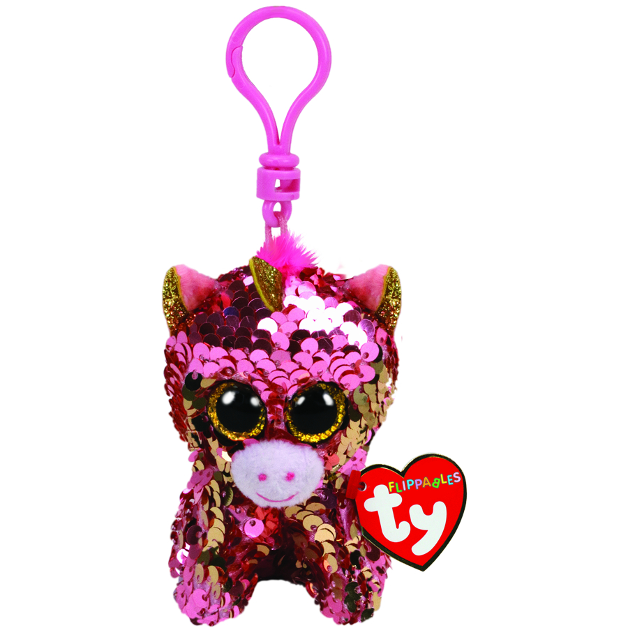 Beanie Boos Flippables Clip Sunset Pink Unicorn