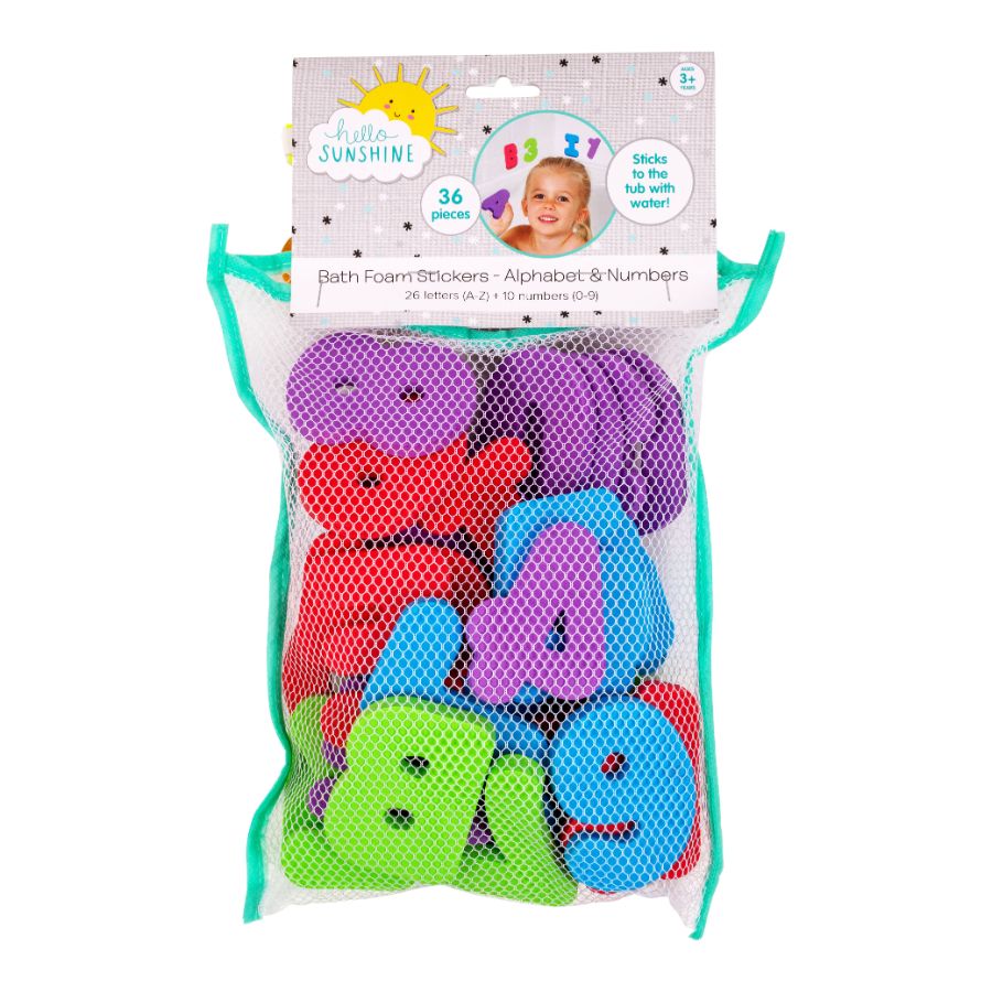 Hello Sunshine Alphabet & Number Bath Stickers