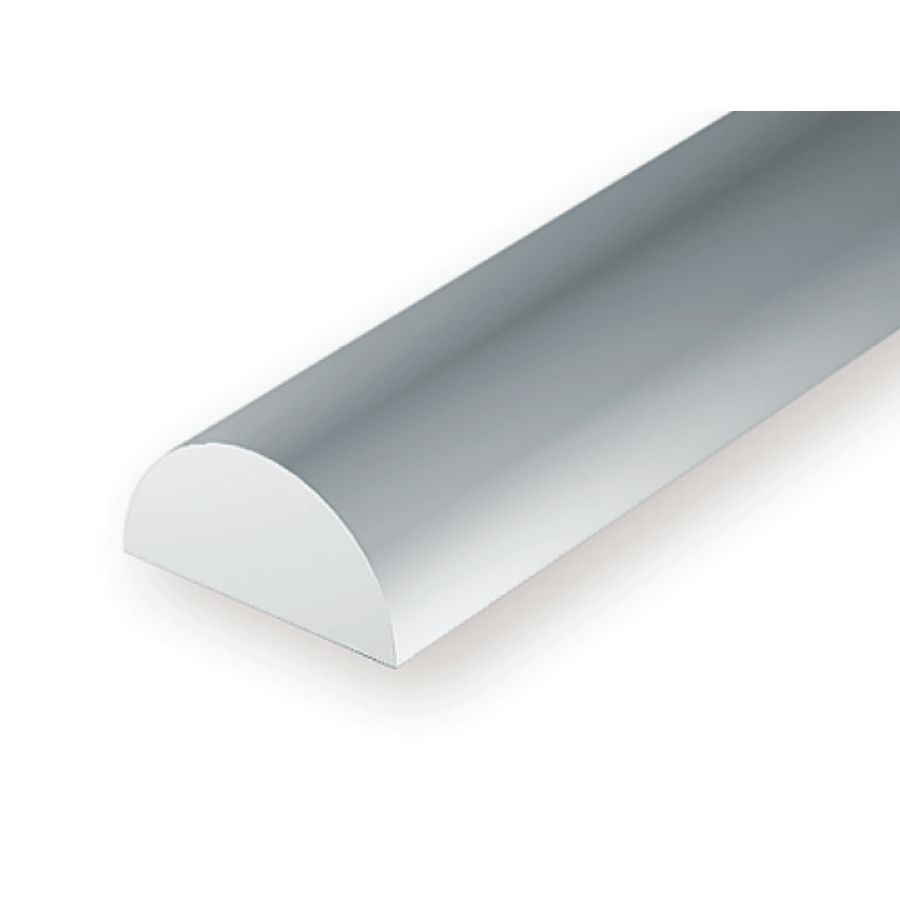 Evergreen Styrene Half Round 0.080 x 14 Inch 4 Pack