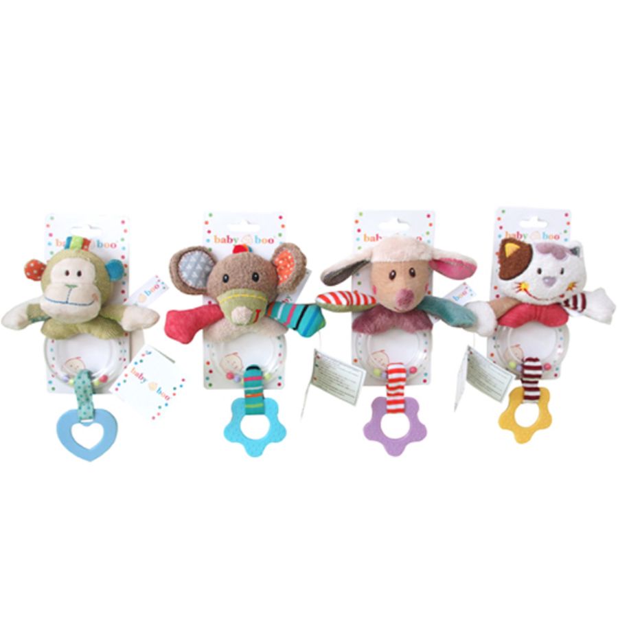 Character Animal Teether Rattle Assorted