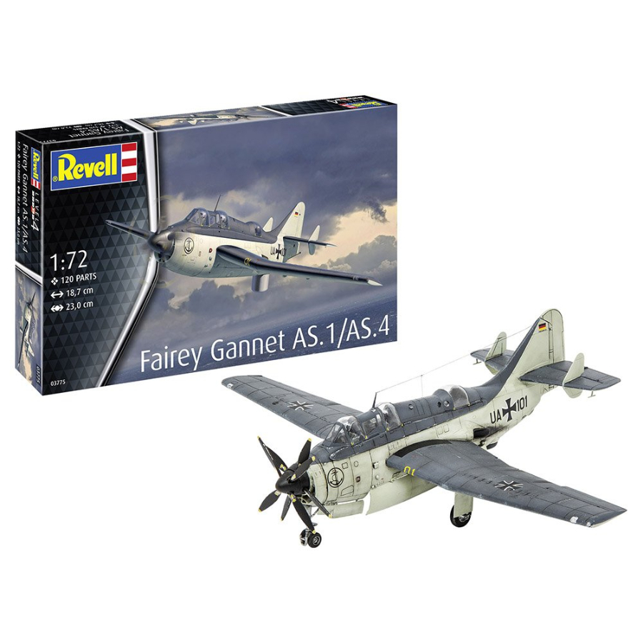 Revell Model Kit 1:72 Fairey Gannet AS1 AS4 Aust Decals
